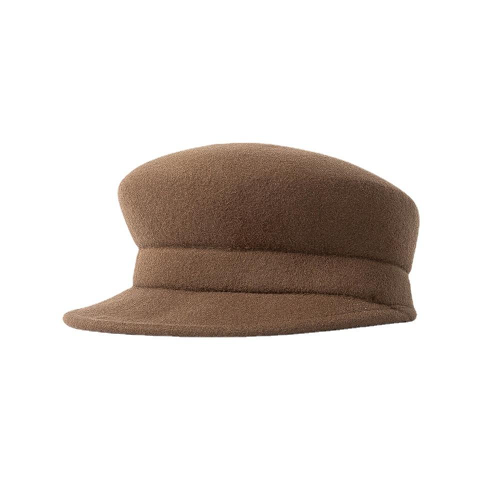 Autumn and Winter New Fashion Casual Simple Wool Cap Outdoor Shopping Warm Newsboy Hat Internet Celebrity Trendy Hat