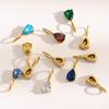 MamacitaSlay 316L Stainless Steel Zircon December Birthstone Charms Earrings Necklaces Bracelets DIY Pendant Waterproof Jewelry