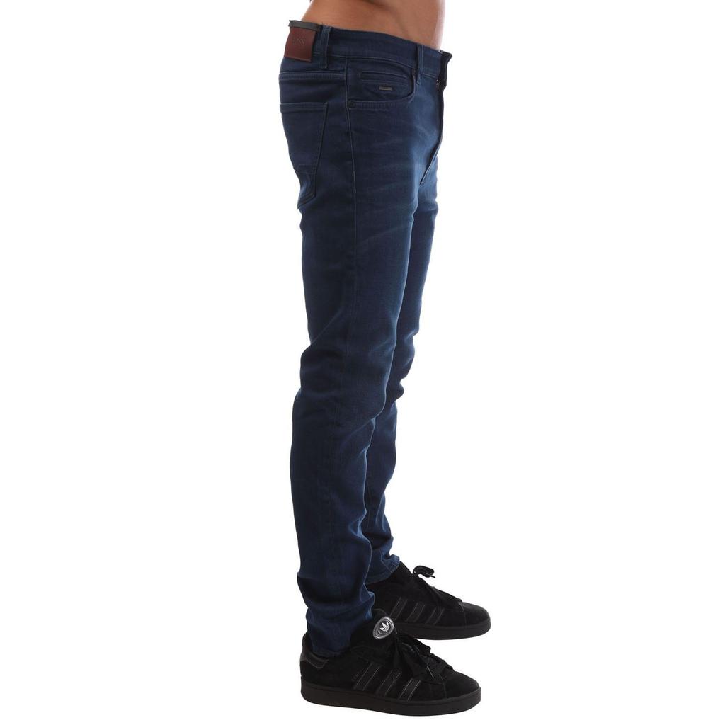 Boss Mens Keith-1 Leather Patch Jeans