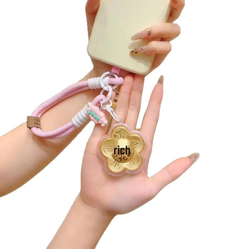 Nyckelring med ren guld lycka - Gåva för välstånd och tur till vänner