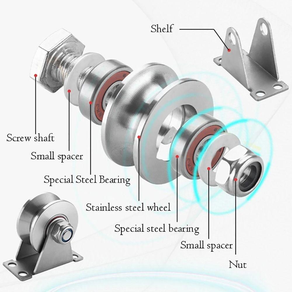 1Pcs Track Wheel Sliding Door Rollers  for Inverted Track Rolling Gate Industrial Machines