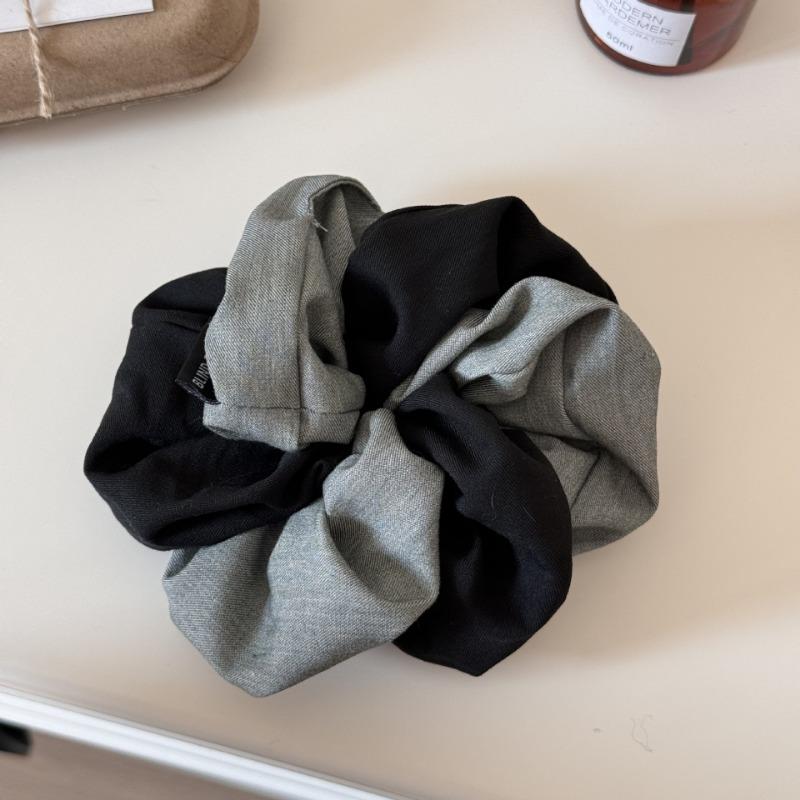 Fashion Double-color Patchwork Hair Bow, Elegant Twisted Hair Tie, Fabric Hair String Accessory