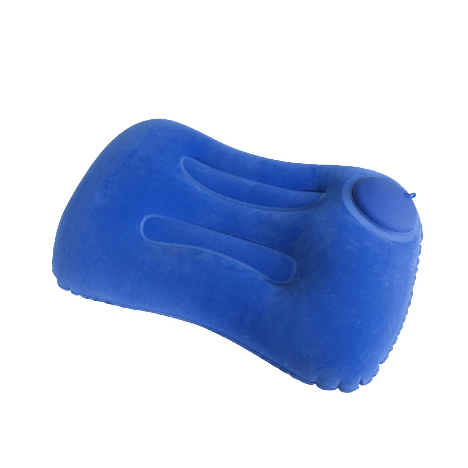 

Надувная подушка Портативная подушка для поддержки шеи Дорожная подушка Сжато-надувная подушка для самолета One Size синий
