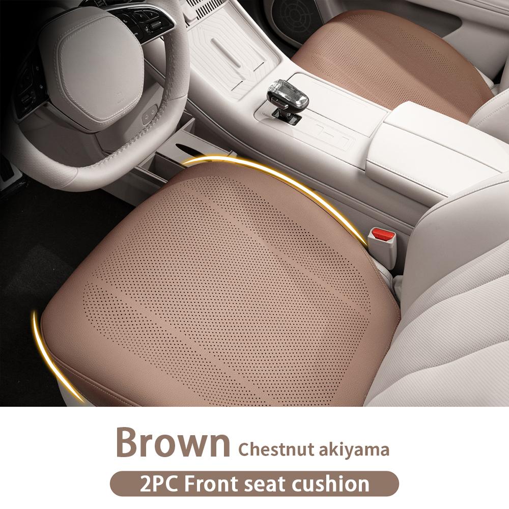 Universal Car Seat Cushion Leather Thin Breathable Hole Summer Car Interior Seat Cover Four Seasons Automotive Parts