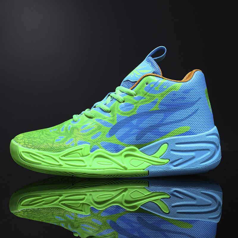 Basketball Shoes for Men Soft Lightweight Training Field Anti Slip Shock-Absorbing Breathable Cofmortable High-top Sneaker Man