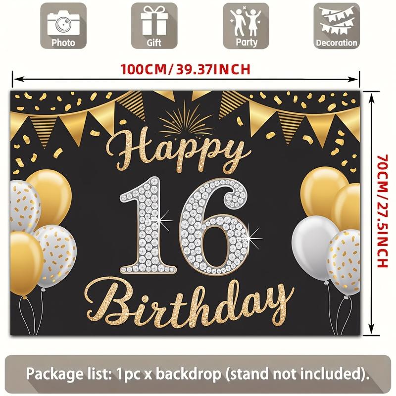 2D Plane, [party Backdrop] 2D Plane Banner, 1 Piece. Happy 16th birthdayDJH
