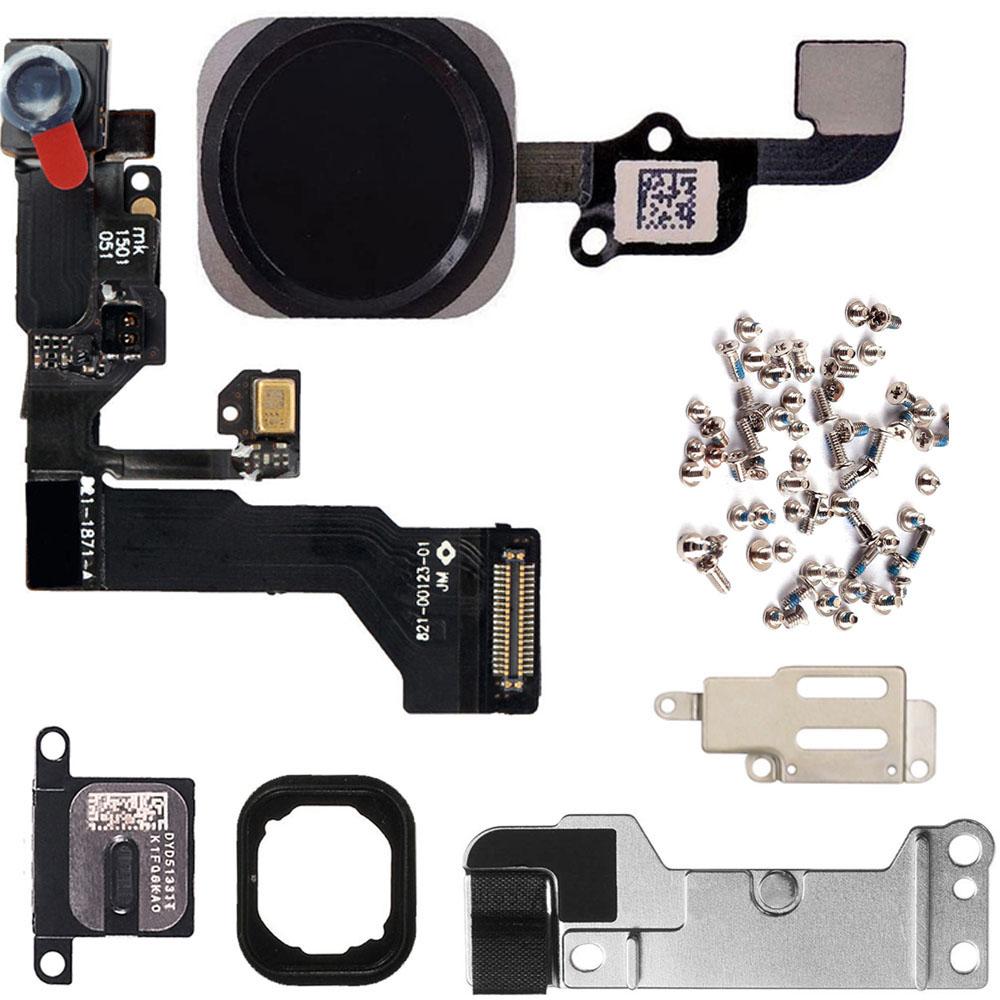 Full Set LCD Parts Replacement For iPhone 6 6P 6S Plus Front Camera Home Button Flex Cable Ear Speaker Screw