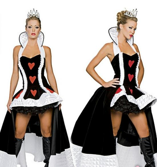 Red Queen Empress Witch Vampire Costume for Halloween XL