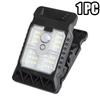 1-6 Stück LED-Clip-Solarleuchten für den Außenbereich, wasserdichte LEDs, Bewegungssensorleuchten, 3 Modi, 3 Montagearten, Solare Sicherheitsbeleuchtung für Zaun, Garage