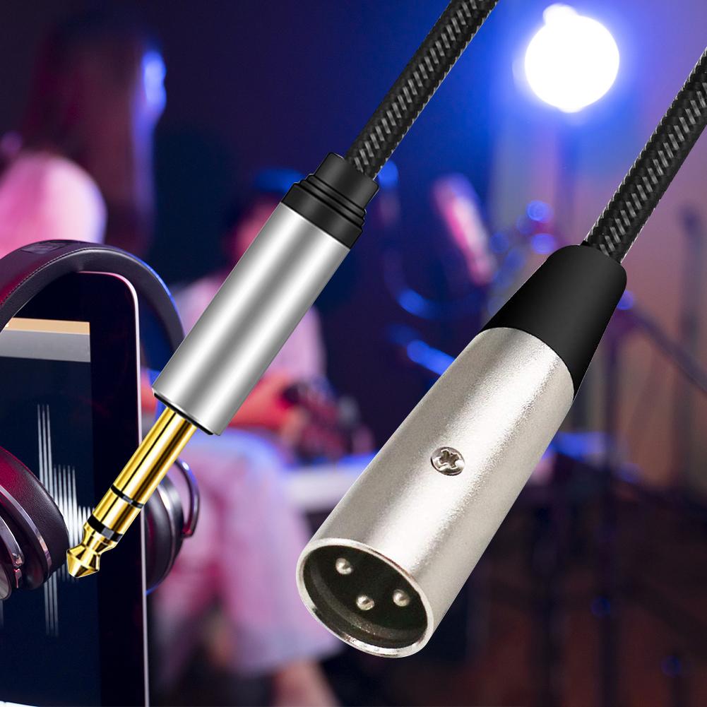 Male To Male/Female Audio Cable 6.35mm To XLR 3-Pin Cable Anti-interference Accessories for Speaker System Mic