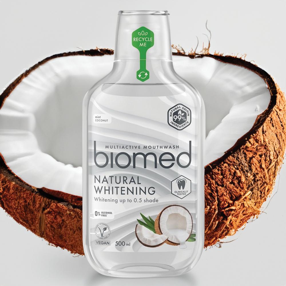 Płyn Do Płukania Ust Biomed Natural Whitening Naturalne Wybielanie 500 Ml