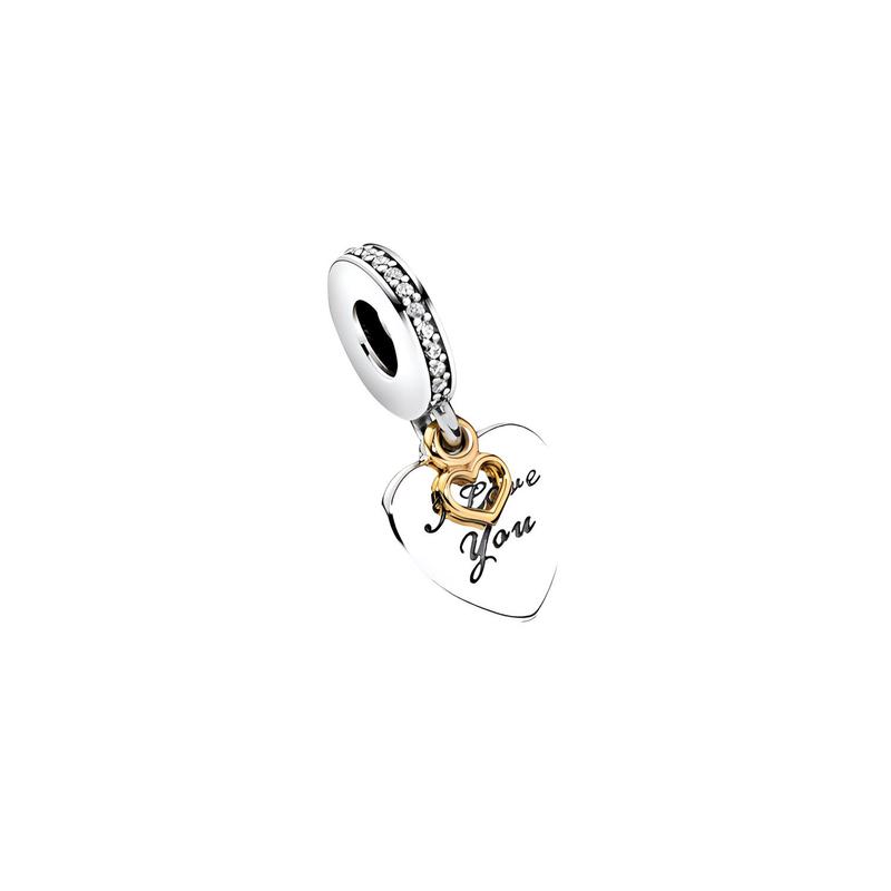 Pandora Heart Shape Decoration Zircon Necklace/Pendant Women's Silver 792042CZ