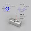 BSP 1/2" In G1/4" Out 2 3 4 5 6 7 8 9 10 Ways 30x30mm Pneumatic Aluminum Manifold Block Splitter