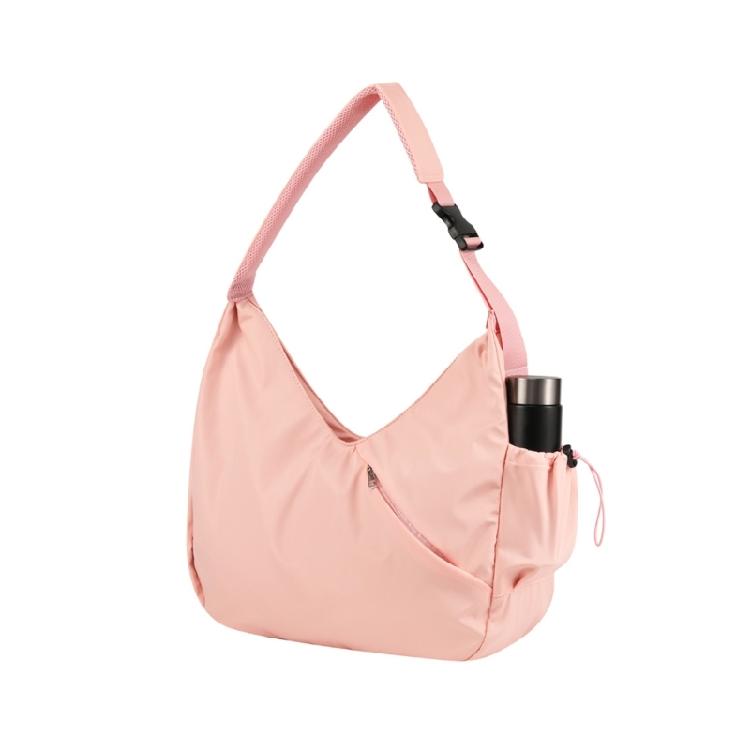 Dry Wet Separation Yoga Shoulder Bag for Women Including Shoe Compartment Ergonomic Strap Polyester Texture Outdoor Use