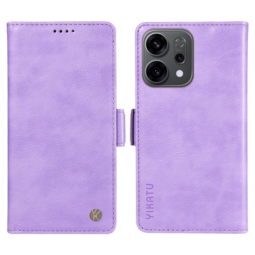 For Oppo Reno14 5G (China)/Oppo Reno14 F 5G/Oppo Reno14 5G (Global) Case YIKATU YK-007 Litchi Texture PU Leather Wallet Phone Cover