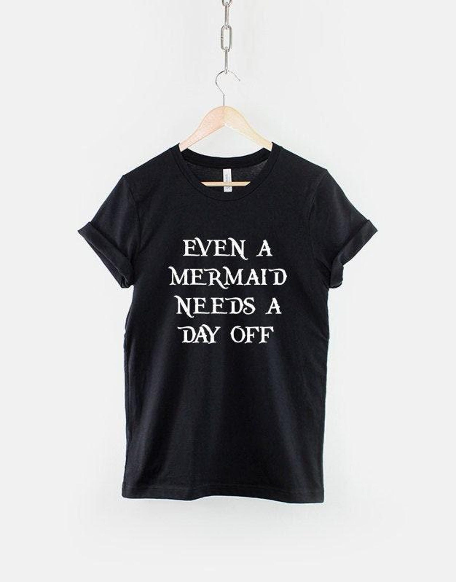 Mermaid T Shirt, Nautical Ocean Inspired Design, Lightweight Cotton (Unisex XS-6XL) 2XL