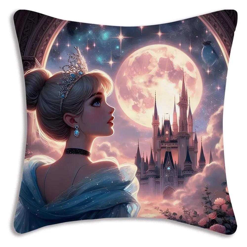 

Мультяшные наволочки для декоративных подушек, украшение для гостиной, напечатанная наволочка для диванной подушки, полиэстер, мягкая наволочка 66x66cm небесно-голубой