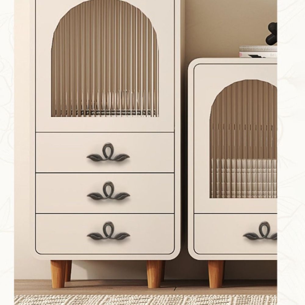 Zink Zink Zinklegierung Vintage Griffe Lochabstand Möbelbeschläge Europäischer Stil Blattform Griffe Kommode