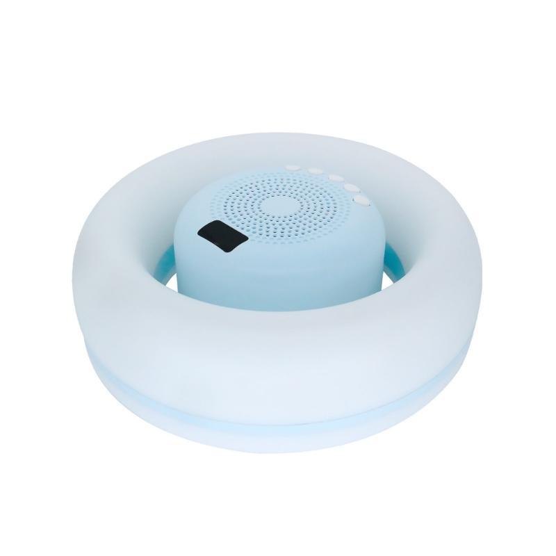 Floating Bluetooth-compatible Speaker with Dynamic LED Lights IPX6 Waterproof Temp Display for Pool Parties Swimming