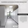 Public Privacy Lock with Indicator Quiet Sliding Bolt Lock For Toilet Partition Door Zincs Alloy Bathroom Security Lock