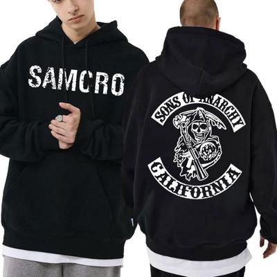Sons of Anarchy SAMCRO Çift Taraflı Baskılı Kadın Unisex Kapşonlu