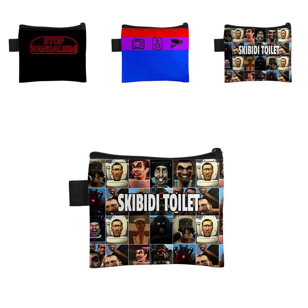 3d Cross-border Game New Product Skibidi Toilet Cute Student Card Wallet Coin Purse Small Bag