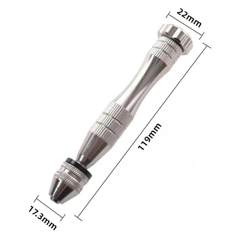 Mini Micro aluminiowa wiertarka ręczna 0.3-3.6mm z uchwytem bezkluczowym wiertła kręte HSS do biżuterii rzemieślniczej ręczne wiercenie narzędzia obrotowe