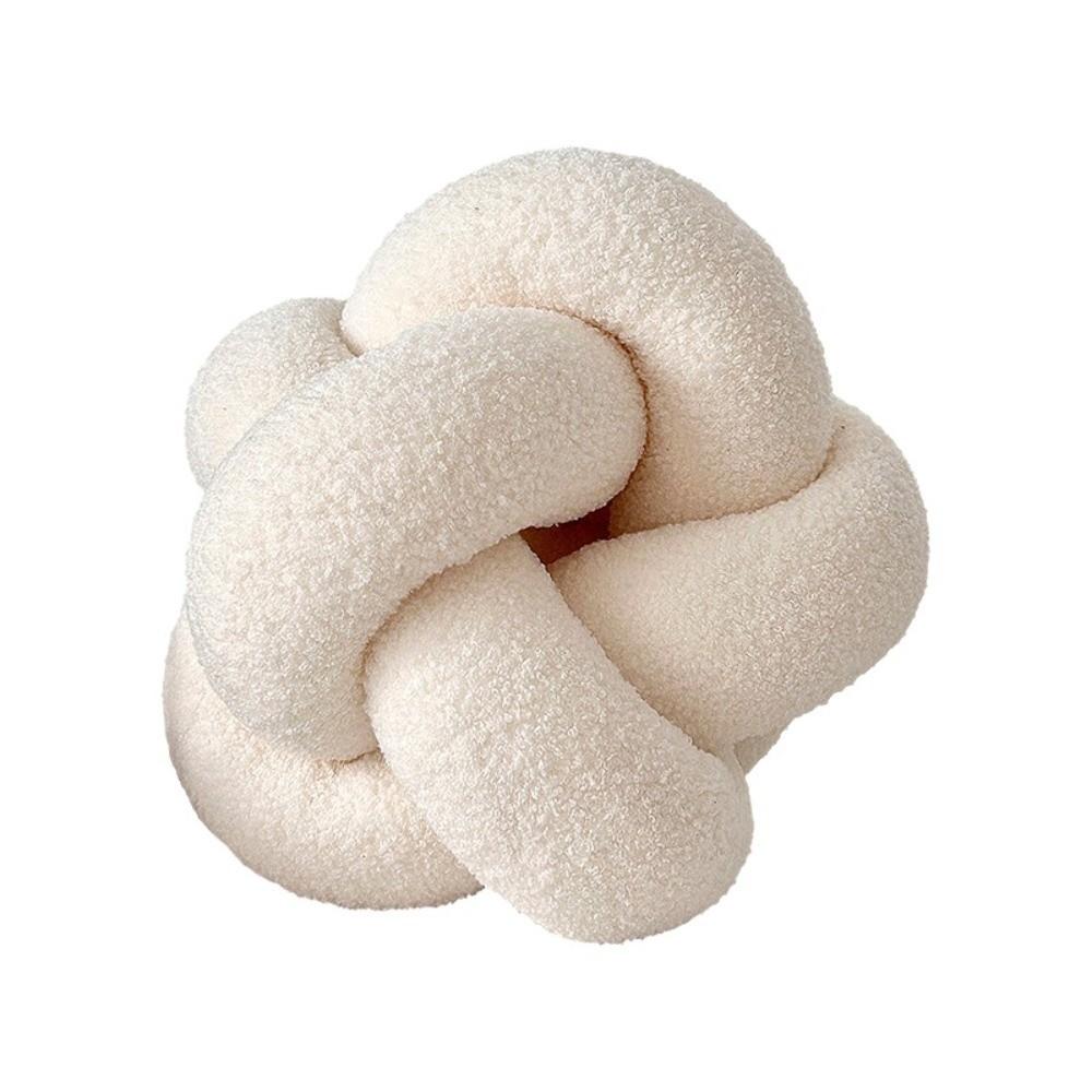 Skin Friendly Knotted Ball Throw Pillow Soft Chair Backrest Fashion Waist Support Cushion  Bedroom