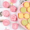 8pcs Flower Biscuit Mold Chrysanthemum Plum Blossom Cartoon Cake Sugar Flipping 3D Cookie Cake Baking Tools Party Supply