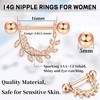 Bobisty Nipple Piercing Jewelry Stainless Surgical Steel Tongue Rings Ball Heart Butterfly Belly Barbell Body Jewelry for Women