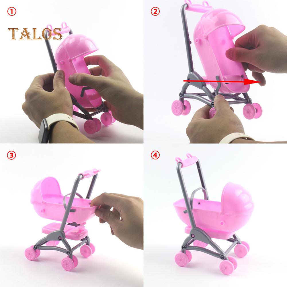 In 1 Kinderwagen Modell Kinderspielzeug DIY Miniatur Puppenhaus Zubehör