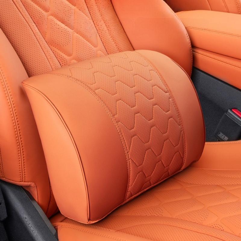 For BYD Sea Lion 07 EV 2024 2025 Leather Neck Pillow Headrest Waist Support Pillow Seat Cushion Car Interior Seat Accessories