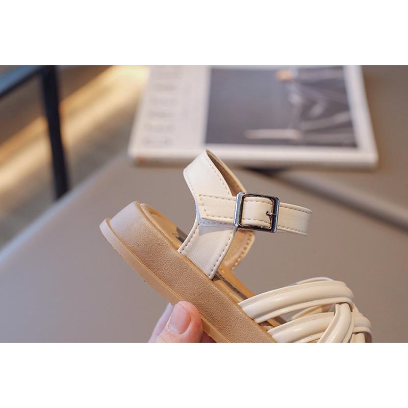 Girls' Roman Sandals for Summer, Children's Shoes, Soft-Soled Stylish Shoes for Little Girls and Middle-to-Older Children.