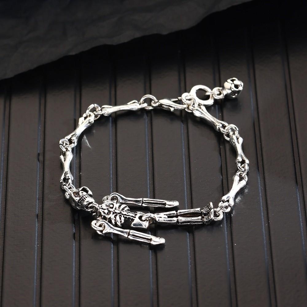 Skull Alloy Trendy Robot Bracelet Jewelry For Ladies Halloween Accessory Costume