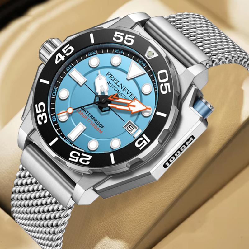 New Automatic Mechanical Watch for Men FeelNever Original Waterproof Luxury Business Male Wristwatches Relogio Masculino