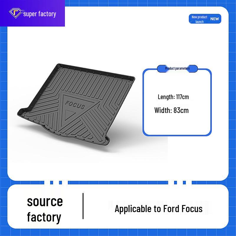 Ford Focus Trunk Mat - Classic TPE Waterproof Non-slip Accessory