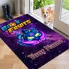 Custom Name Blox Fruits Crystal Velvet Floor Rug Personalized Text Soft Carpet Home Decor