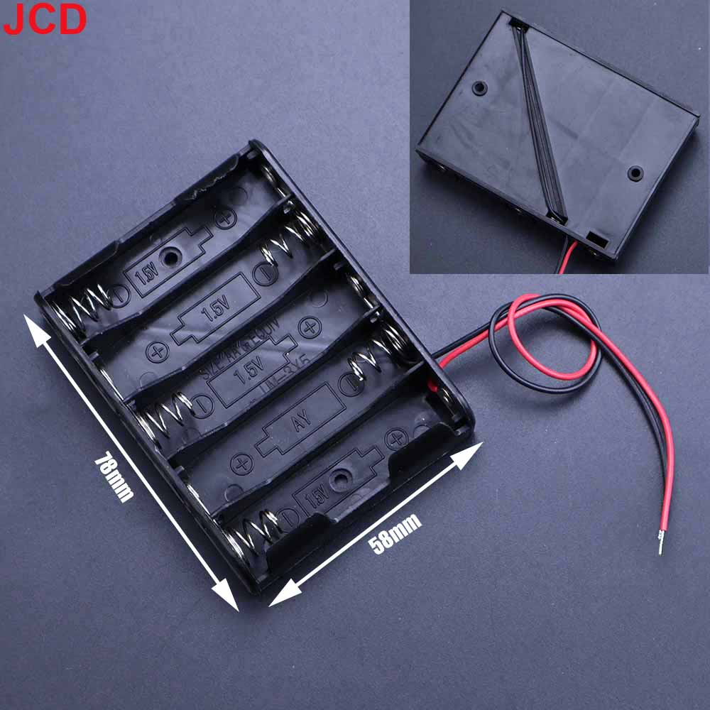 2 Stück 1 2 3 4 5 6 Steckplätze Ports AA 2AA 3AA 4AA 1,5V 3V 4,5V 6V Größe Strom Batterie Aufbewahrungskoffer Box Halter 3xAA 2xAA AA Mit Kabeln