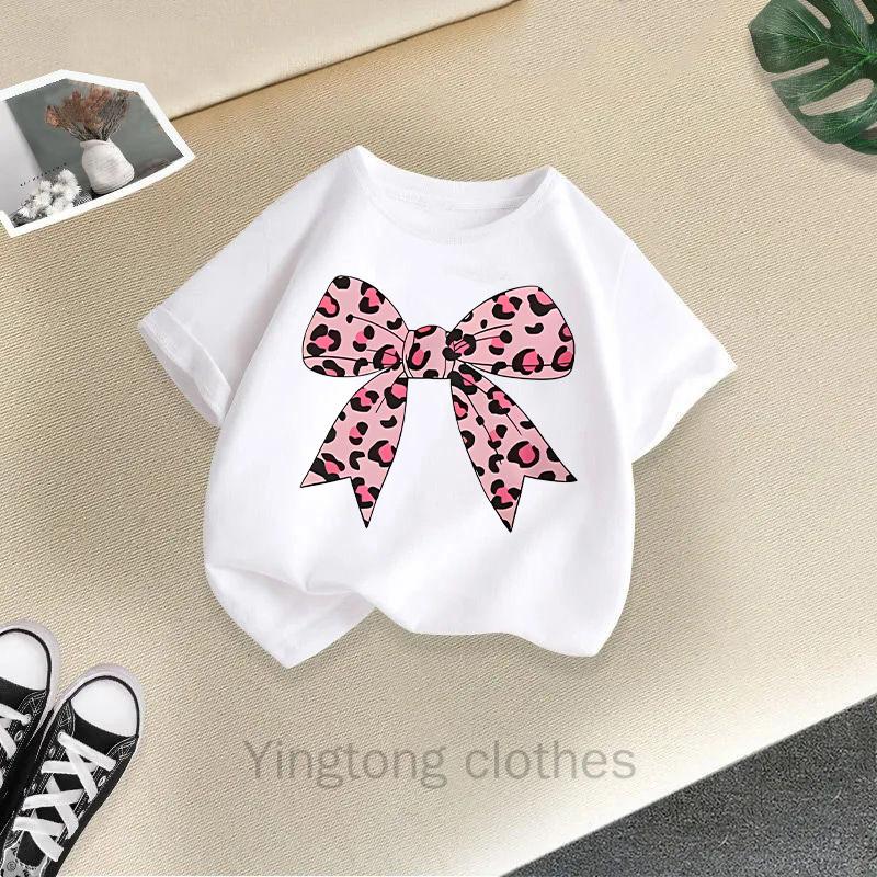 Neues Sommer-T-Shirt für Mädchen Kinder Kurzarm Cartoon Aufdruck Westlicher Stil Oberteil Lockerer Schnitt für Mädchen