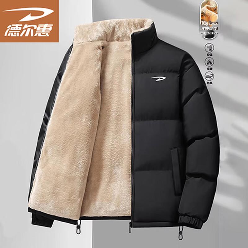 Deerhui Men s Winter Sherpa Lined Padded Jacket XL
