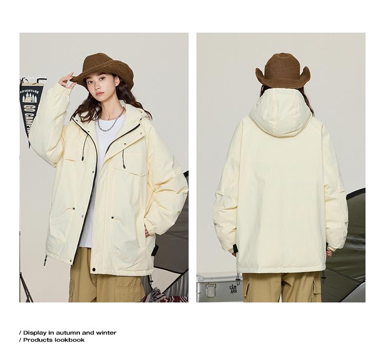 Japanese Style Windproof Hooded Down Jacket - Winter Casual Mountaineering Sportswear