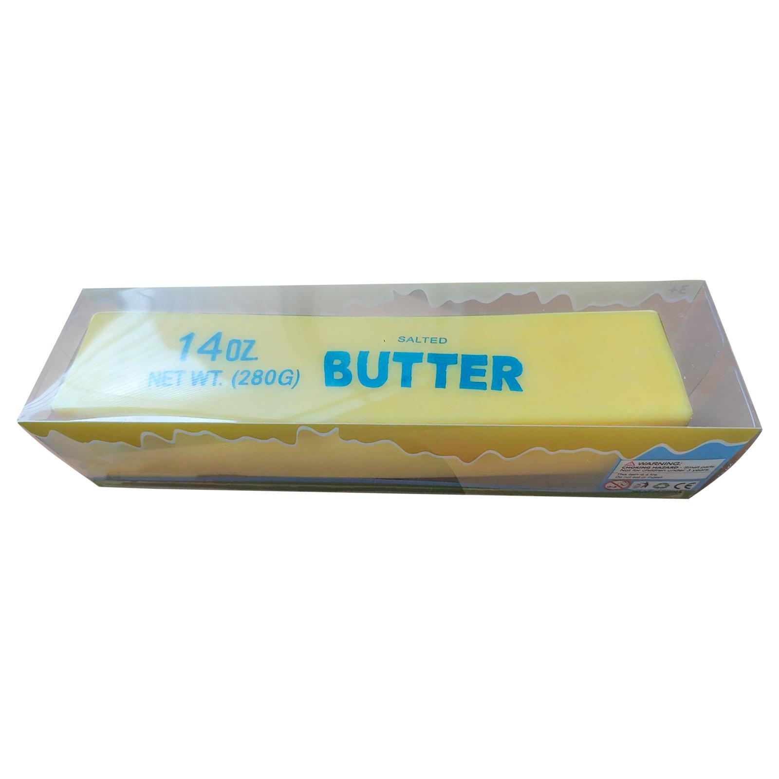 

Butter Stick Stress Relief Toy 10oz 24cm Soft Squeeze Simulation Butter Bar for Relaxation and Entertainment Gift Box Packaging One Size