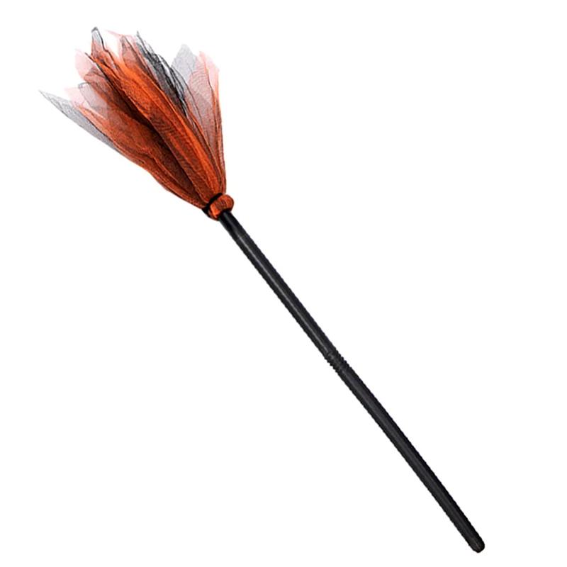 Halloween Party Witch Broom Kids Plastic Cosplay Flying Broomstick Props For Masquerade Halloween Cosplay