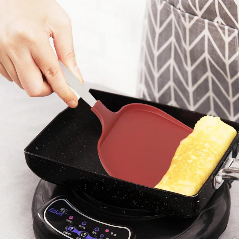 Food Grade Silicone Pan Spatula Roasted Pancakes Fried Eggs Non Stick Pan High Temperature Resistant Frying Spatula Pizza Shovel Premium Quality