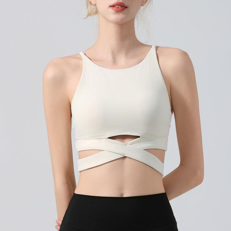 Женский регулируемый противоударный спортивный топ с встроенными чашечками для йоги и фитнеса Extra Large