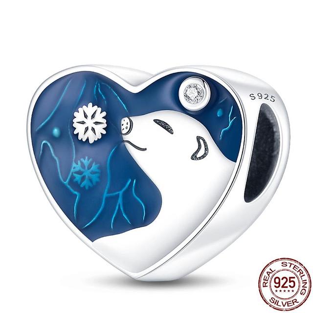 Classic Cute Elephant Charms Beads Fit Bracelet Real Silver Color Pendant Diy Jewelry