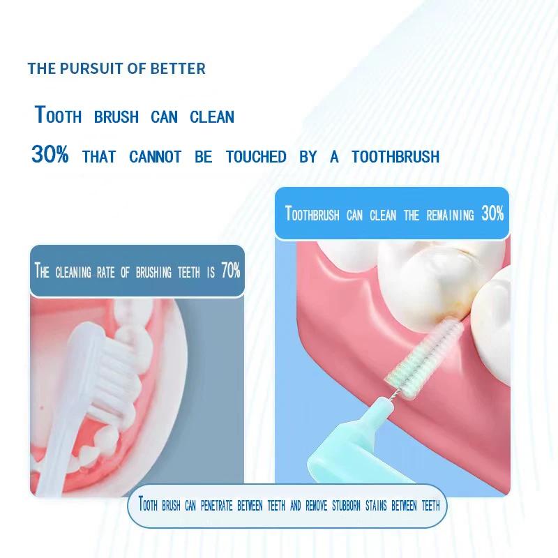 5Pcs/box Interdental Brush L Shape Interdental Cleaners Orthodontic Toothpick Teeth Whitening Tooth Pick ToothBrush Oral Hygie