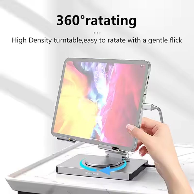 Multi USB C Hub with 360 Rotating Stand HDMI-compatible 4K 60Hz PD 100W USB3.0 SD Tablet Docking Station 5Gbps