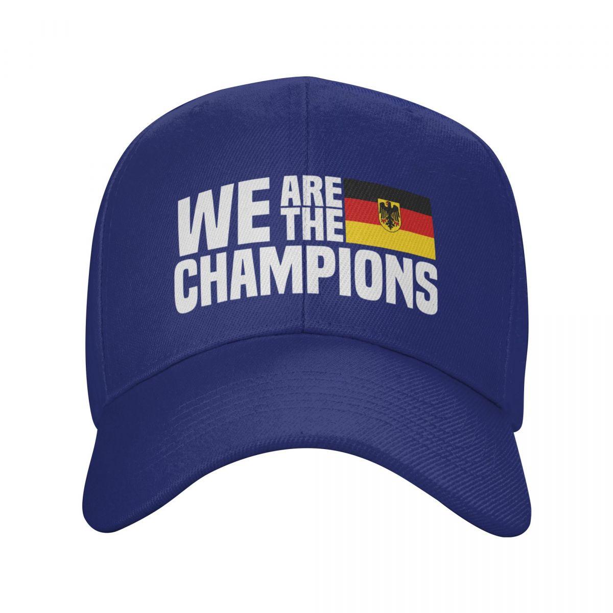 

Модная унисекс бейсбольная кепка We Are The Champions для взрослых, немецкая патриотическая регулируемая бейсболка с немецким флагом, шляпа для папы, кепки Snapback Adjustable Cap