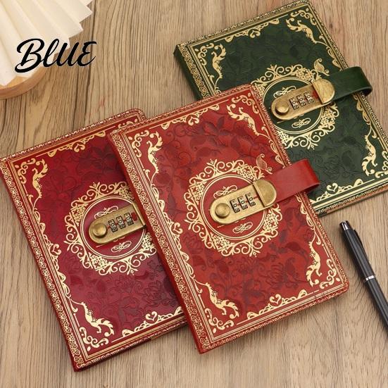 Durable A5 Diary Combination Code Notebook Lock with Password Journal 3 Digit Ink Bleed Resistant Paper for Privacy Thick